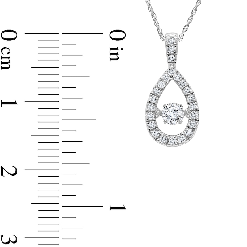 Unstoppable Love™ 0.25 CT. T.W. Diamond Teardrop Pendant in Sterling Silver