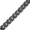 Thumbnail Image 1 of Men's Wrench Pattern Link Bracelet with Carbon Fibre Inlay in Stainless Steel with Black Ion-Plate - 8.75"