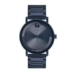 Men's Movado Bold® Evolution Blue IP Watch with Textured Tonal Blue Dial (Model: 3601097)