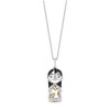 Disney Treasures Lilo & Stitch 0.14 CT. T.W. Black and White Diamond "Lilo" Pendant in Sterling Silver and 10K Gold
