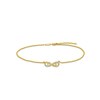 Thumbnail Image 0 of 0.05 CT. T.W. Diamond Sideways Infinity Symbol Anklet in 10K Gold - 10"