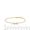 Thumbnail Image 2 of 0.05 CT. T.W. Diamond Sideways Infinity Symbol Anklet in 10K Gold - 10"