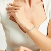Thumbnail Image 2 of Marquise Lab-Created Emerald and Lab-Created White Sapphire Bolo Bracelet in Sterling Silver - 9.5"