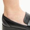 Thumbnail Image 2 of 0.08 CT. T.W. Diamond Frame Anklet in Sterling Silver