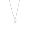 Trouvaille Collection CT. DeBeers®-Graded Princess-Cut Diamond Solitaire Pendant in 14K White Gold (F/I1