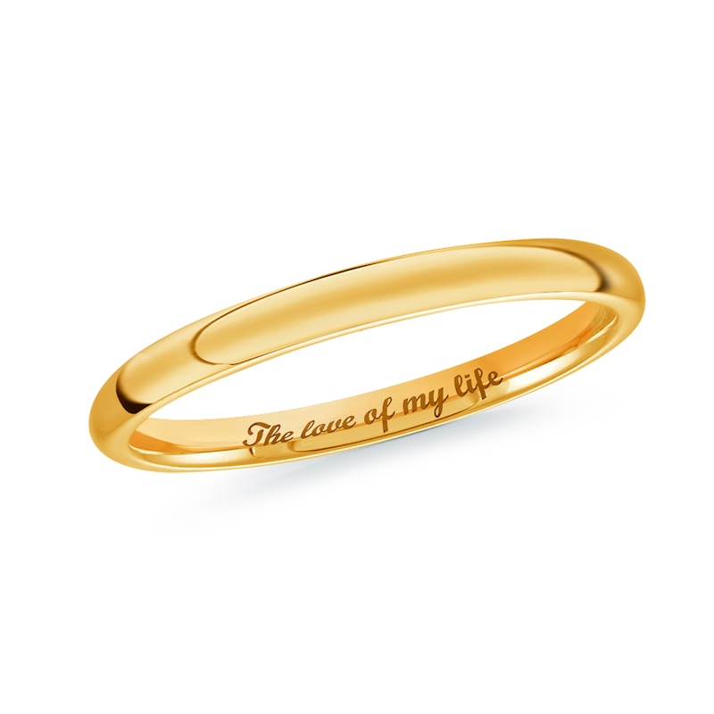 Main Image 1 of Engravable 2.0mm Band in 10K Gold (1 Line)
