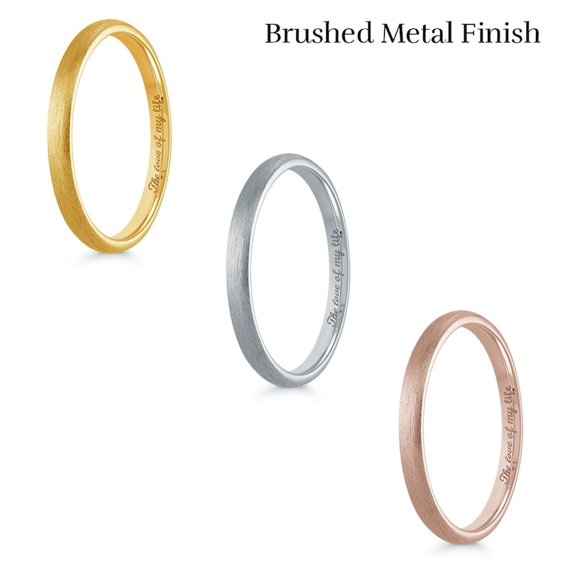 Main Image 2 of Engravable 2.0mm Band in 10K Gold (1 Line)