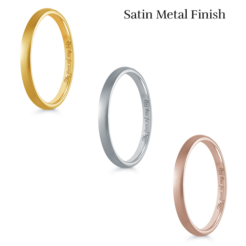 Main Image 4 of Engravable 2.0mm Band in 10K Gold (1 Line)