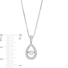 Thumbnail Image 3 of Unstoppable Love™ 0.50 CT. T.W. Diamond Vintage-Style Teardrop Pendant in 10K White Gold