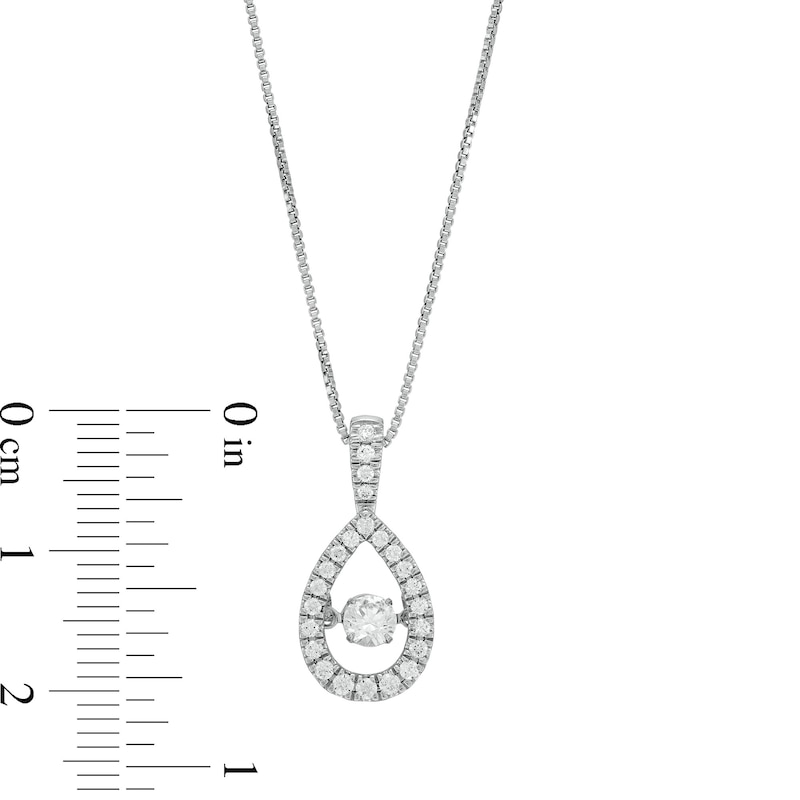 Main Image 3 of Unstoppable Love™ 0.50 CT. T.W. Diamond Vintage-Style Teardrop Pendant in 10K White Gold