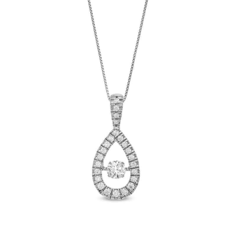 Main Image 1 of Unstoppable Love™ 1.50 CT. T.W. Diamond Teardrop Pendant in 10K White Gold