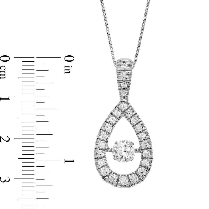 Main Image 3 of Unstoppable Love™ 1.50 CT. T.W. Diamond Teardrop Pendant in 10K White Gold
