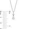 Trouvaille Collection 0.40 CT. T.W. DeBeers®-Graded Pear and Round-Cut Diamond Pendant in 14K White Gold (F/I1)