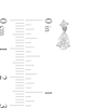 Trouvaille Collection 0.75 CT. T.W. DeBeers®-Graded Pear and Round-Cut Diamond Drop Earrings in 14K White Gold (F/I1)