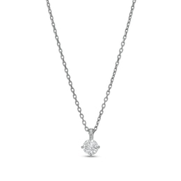 0.30 CT. Diamond Solitaire Pendant in 14K White Gold (J/I2)