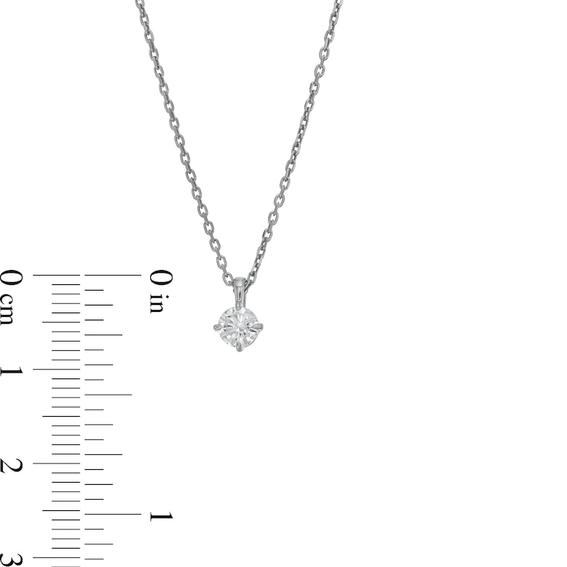 Main Image 4 of 0.30 CT. Diamond Solitaire Pendant in 14K White Gold (J/I2)