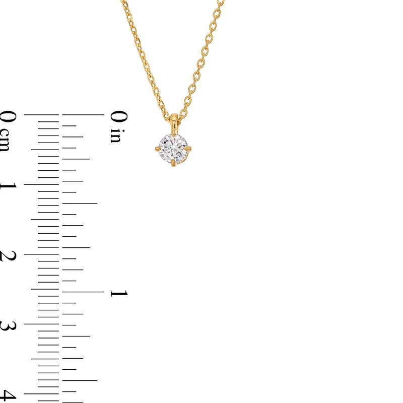 Main Image 4 of 0.30 CT. Diamond Solitaire Pendant in 14K Gold (J/I2)