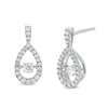 Thumbnail Image 1 of Unstoppable Love™ 0.50 CT. T.W. Diamond Vintage-Style Teardrop Earrings in 10K White Gold