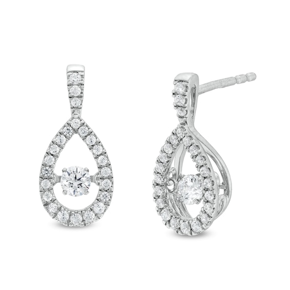 Unstoppable Love™ 0.50 CT. T.W. Diamond Vintage-Style Teardrop Earrings in 10K Gold