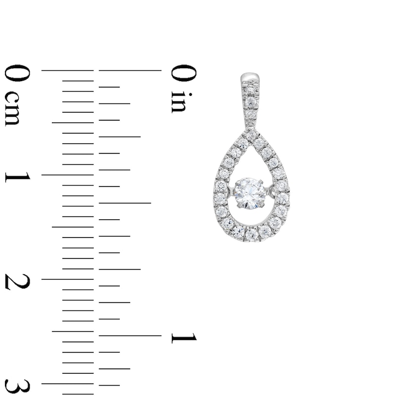 Main Image 3 of Unstoppable Love™ 0.50 CT. T.W. Diamond Vintage-Style Teardrop Earrings in 10K White Gold