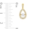 Thumbnail Image 3 of Unstoppable Love™ 0.50 CT. T.W. Diamond Vintage-Style Teardrop Earrings in 10K Gold
