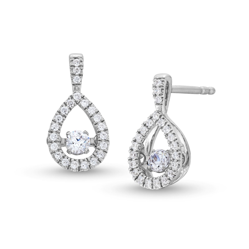 Unstoppable Love™ 0.25 CT. T.W. Diamond Teardrop Earrings in Sterling Silver|Peoples Jewellers