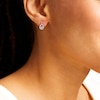 Thumbnail Image 2 of Unstoppable Love™ 0.25 CT. T.W. Diamond Teardrop Earrings in Sterling Silver