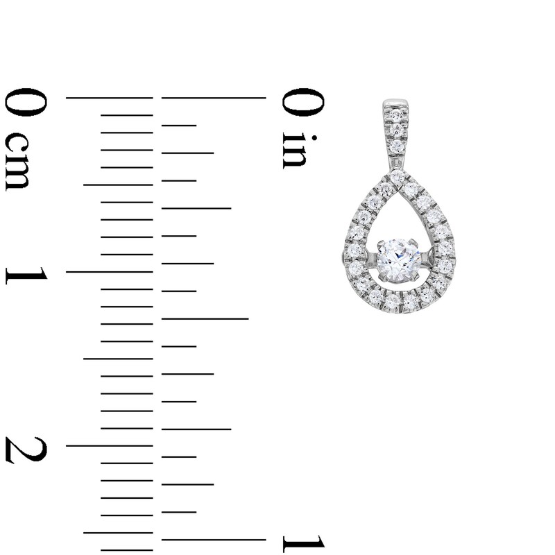 Main Image 3 of Unstoppable Love™ 0.25 CT. T.W. Diamond Teardrop Earrings in Sterling Silver