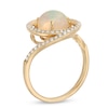 Thumbnail Image 3 of EFFY™ Collection Opal and 0.23 CT. T.W. Diamond Swirl Ring in 14K Gold