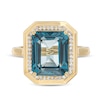 Thumbnail Image 3 of EFFY™ Collection London Blue Topaz and 0.14 CT. T.W. Diamond Ring in 14K Gold