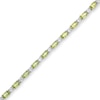 Thumbnail Image 1 of Oval Peridot and White Lab-Created Sapphire  Line Bracelet in Sterling Silver - 7.25"