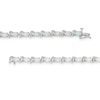 Thumbnail Image 3 of Lab-Created Oval Opal and White Sapphire Line Bracelet in Sterling Silver - 7.25"