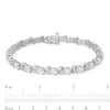 Thumbnail Image 4 of Lab-Created Oval Opal and White Sapphire Line Bracelet in Sterling Silver - 7.25"
