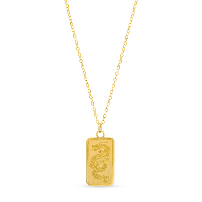 Italian Gold Dragon Medallion Pendant in Solid 14K Gold|Peoples Jewellers