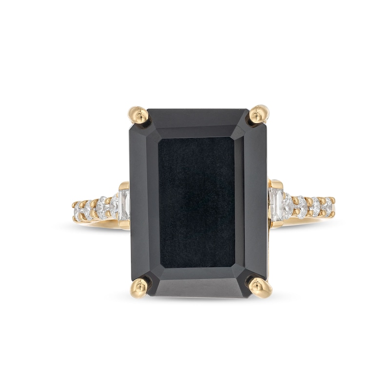 EFFY™ Collection Black Onyx and 0.18 CT. T.W. Diamond Ring in 14K Gold|Peoples Jewellers