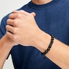 Thumbnail Image 2 of Men's Onyx Bead Adjustable Bracelet with Black Ion-Plated Stainless Steel