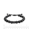 Thumbnail Image 3 of Men's Onyx Bead Adjustable Bracelet with Black Ion-Plated Stainless Steel