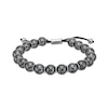 Thumbnail Image 1 of Men's Hematite Bead Adjustable Bracelet with Stainless Steel