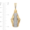 Thumbnail Image 2 of Men's 0.20 CT. T.W. Diamond 3D Virgin Mary Charm in 10K Gold