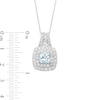 Thumbnail Image 3 of 1.25 CT. T.W. Certified Lab-Created Diamond and Aquamarine Frame Pendant in 10K White Gold (F/SI2)