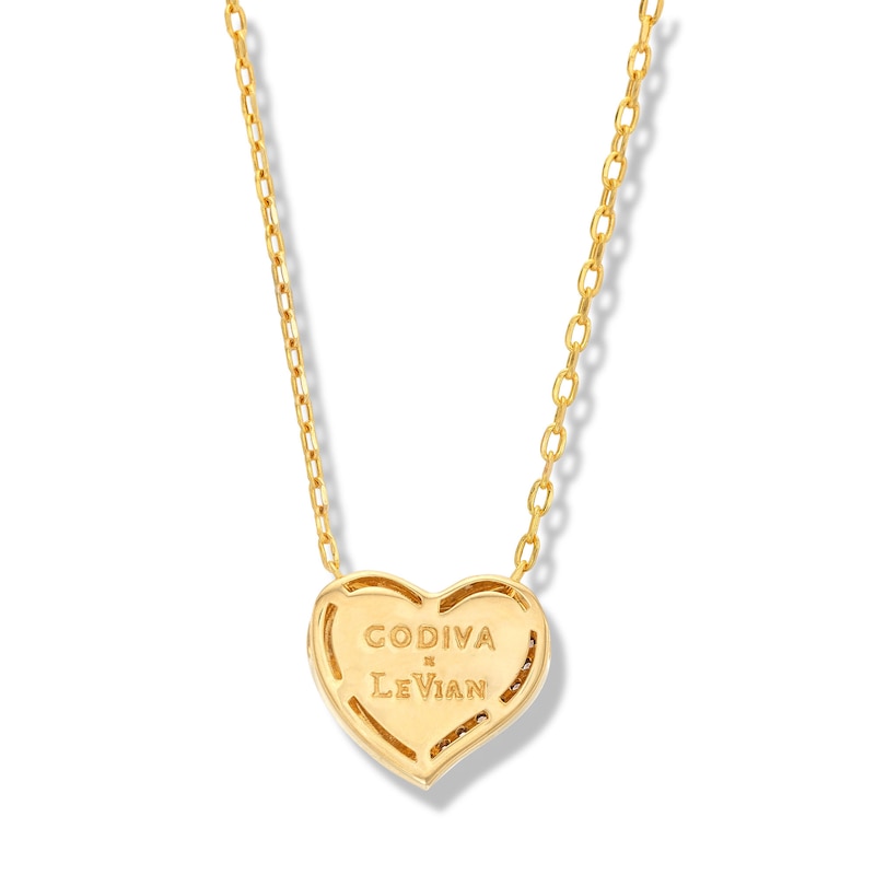 Godiva x Le Vian® 0.30 CT. T.W. Chocolate Diamond® Heart Pendant in 14K Honey Gold™ - 19"|Peoples Jewellers