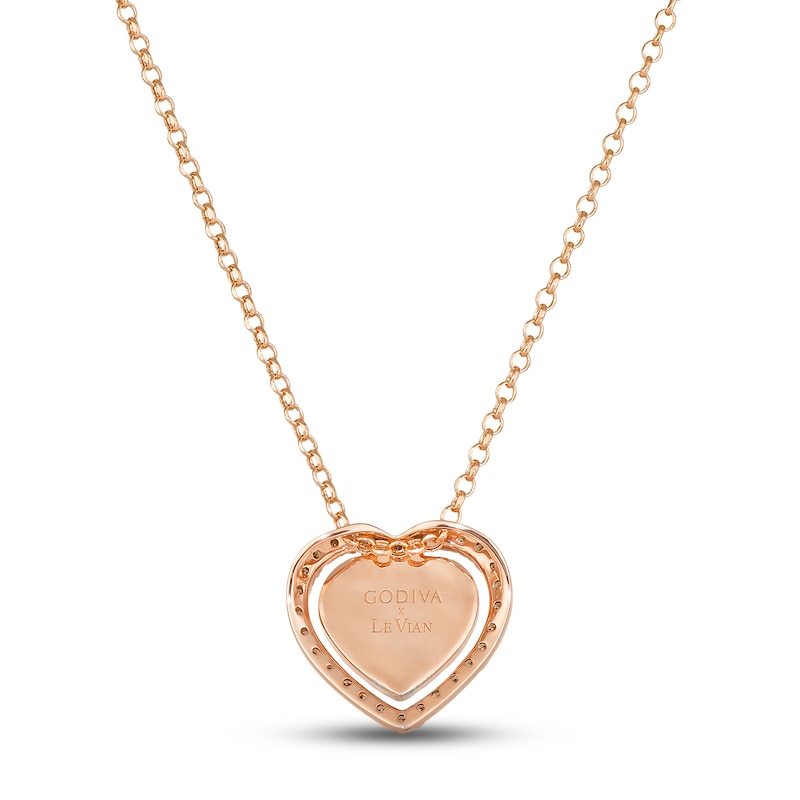 Le Vian® Passion Ruby™ and 0.38 CT. T.W. Diamond Heart Pendant in 14K Strawberry Gold™|Peoples Jewellers