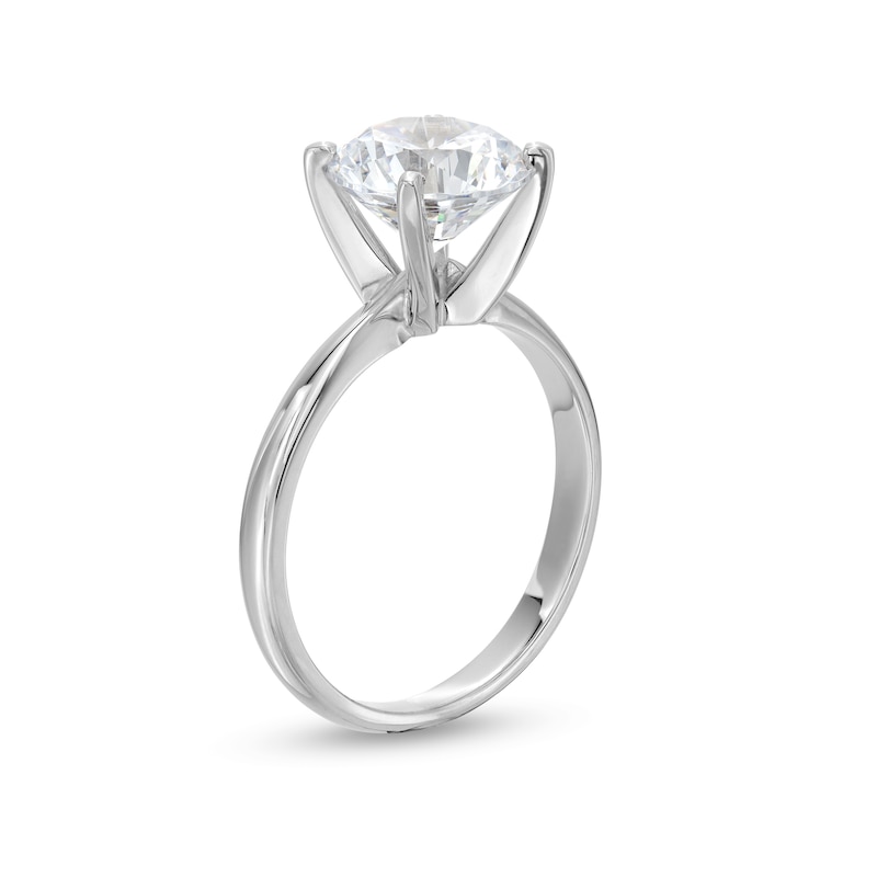Main Image 3 of 3.00 CT.  Certified Diamond Solitaire Engagement Ring in 14K Gold (I/I3)