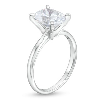 3.00 CT. Oval-Cut Certified Diamond Solitaire Engagement Ring in 14K White Gold (I/I1)