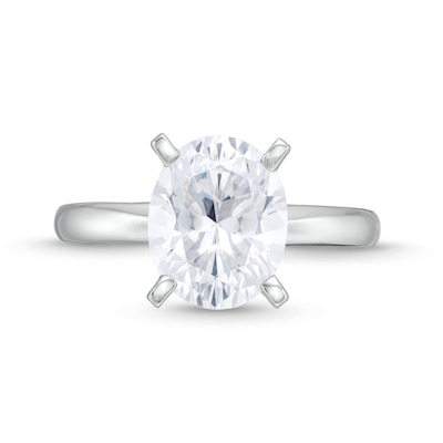 3.00 CT. Oval-Cut Certified Diamond Solitaire Engagement Ring in 14K White Gold (I/I1)