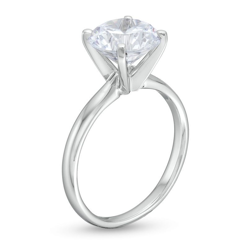 Main Image 3 of 3.00 CT. Certified Diamond Solitaire Engagement Ring in 14K White Gold (I/I1)