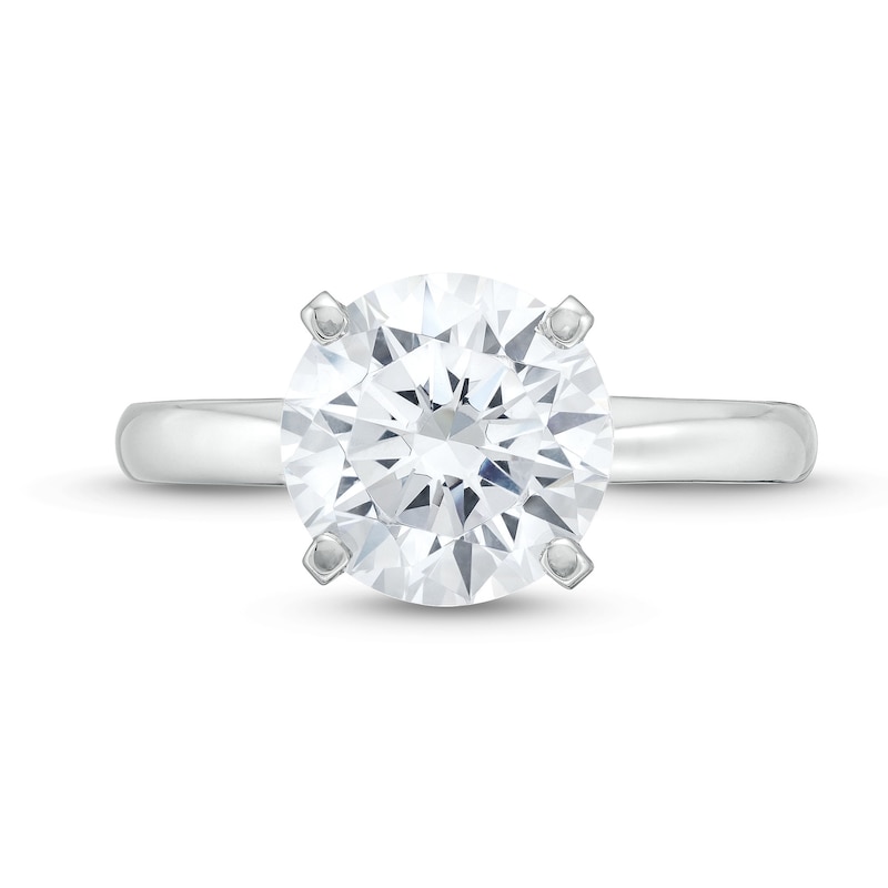 Main Image 4 of 3.00 CT. Certified Diamond Solitaire Engagement Ring in 14K White Gold (I/I1)