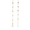 Butterfly Station Anklet in Solid 10K Two Tone Gold - 9.5"