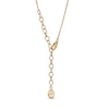 Thumbnail Image 3 of EFFY™ Collection Orange Quartz and 0.085 CT. T.W. Diamond Triangle Pendant 14K Gold