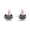 Thumbnail Image 2 of Disney Treasures Monsters, Inc. 0.10 CT. T.W. Black and White Diamond and Amethyst Randall Boggs Stud Earrings in Sterling Silver